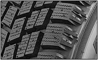 Blizzak Ice Tire Tread Closeup