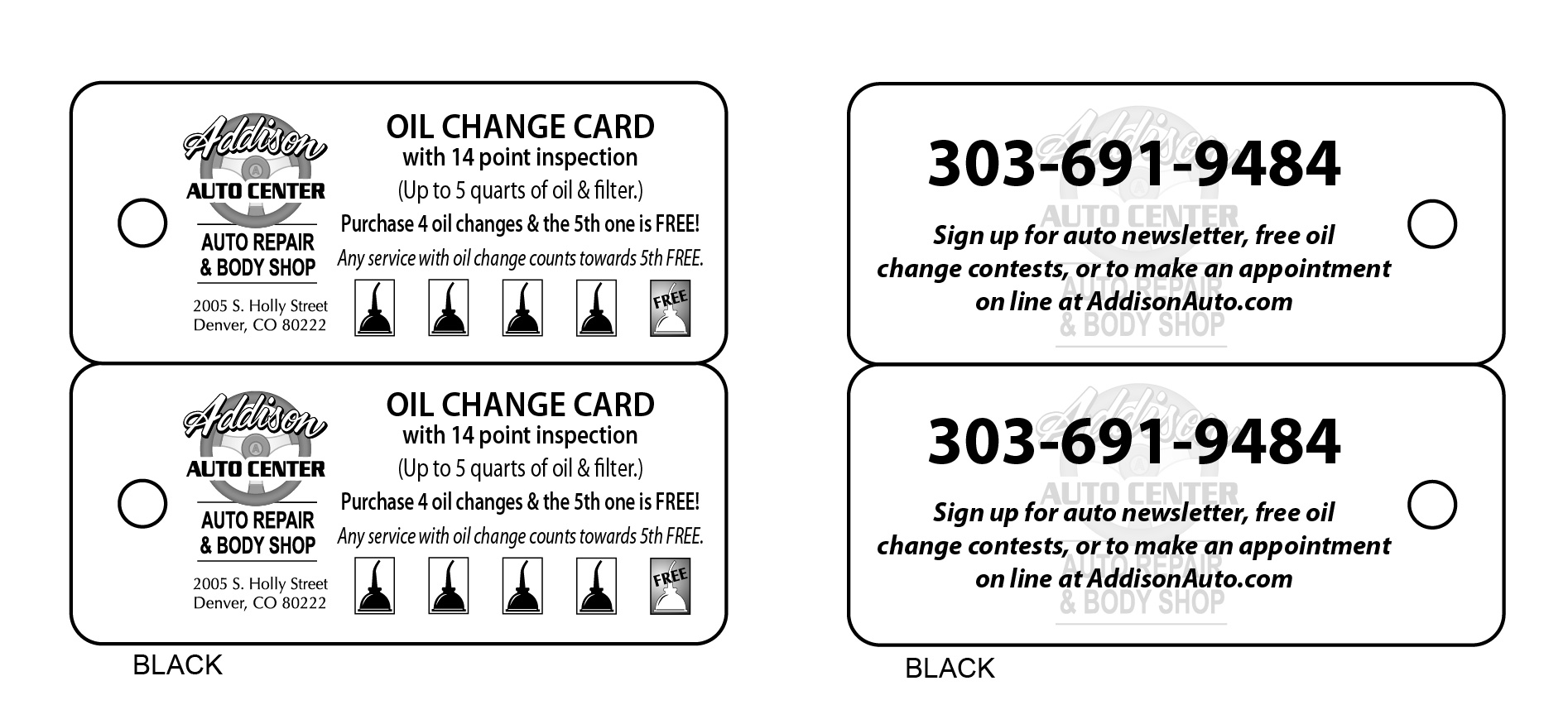 5th free oil change key chain