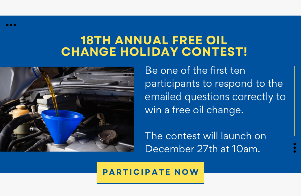 December 2024 Email - Oil Change Contest